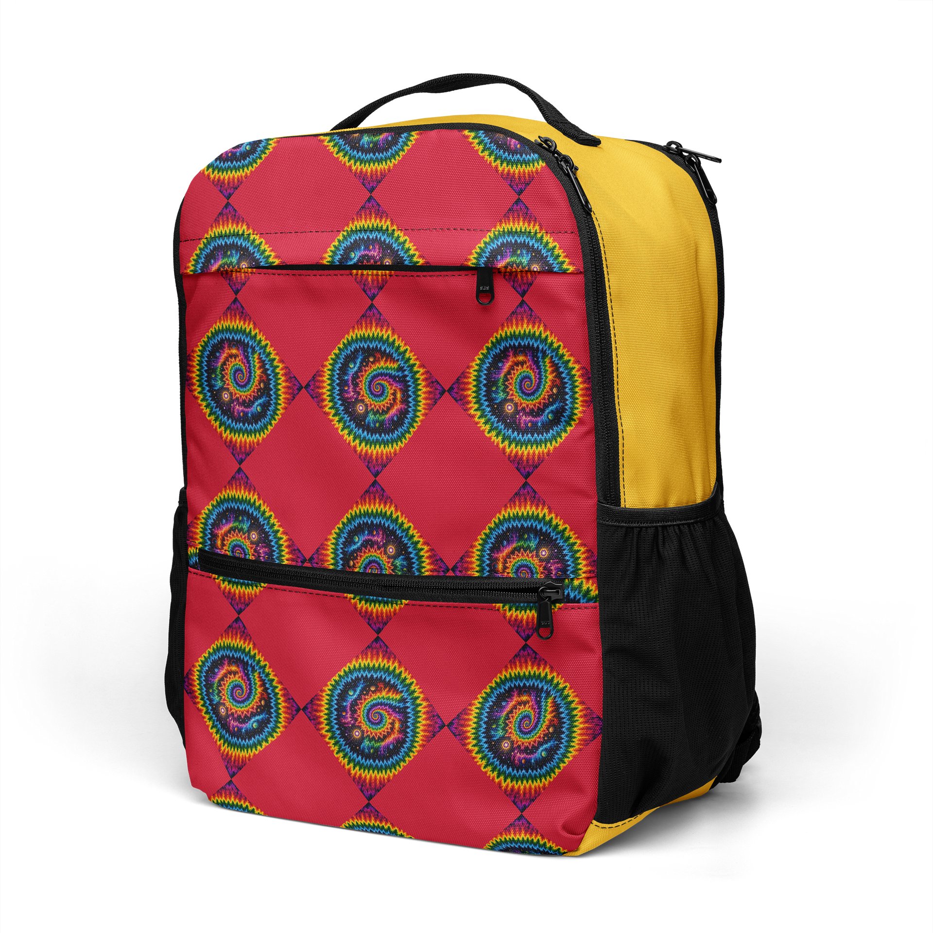 Rainbow Spiral Grid Utility Backpack product image (5)