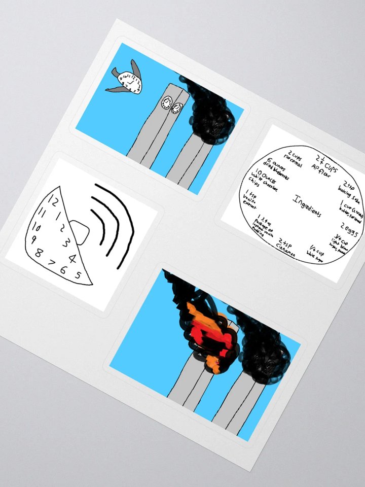 9/11, Girlfriend Cookie, Wifi Boob Clock Stickers product image (4)