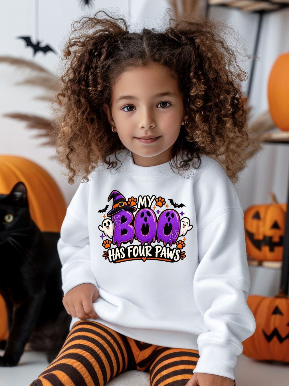 My Boo Has Paws Kids Halloween Hoodie – Cute Dog Lover Spooky Sweatshirt product image (2)
