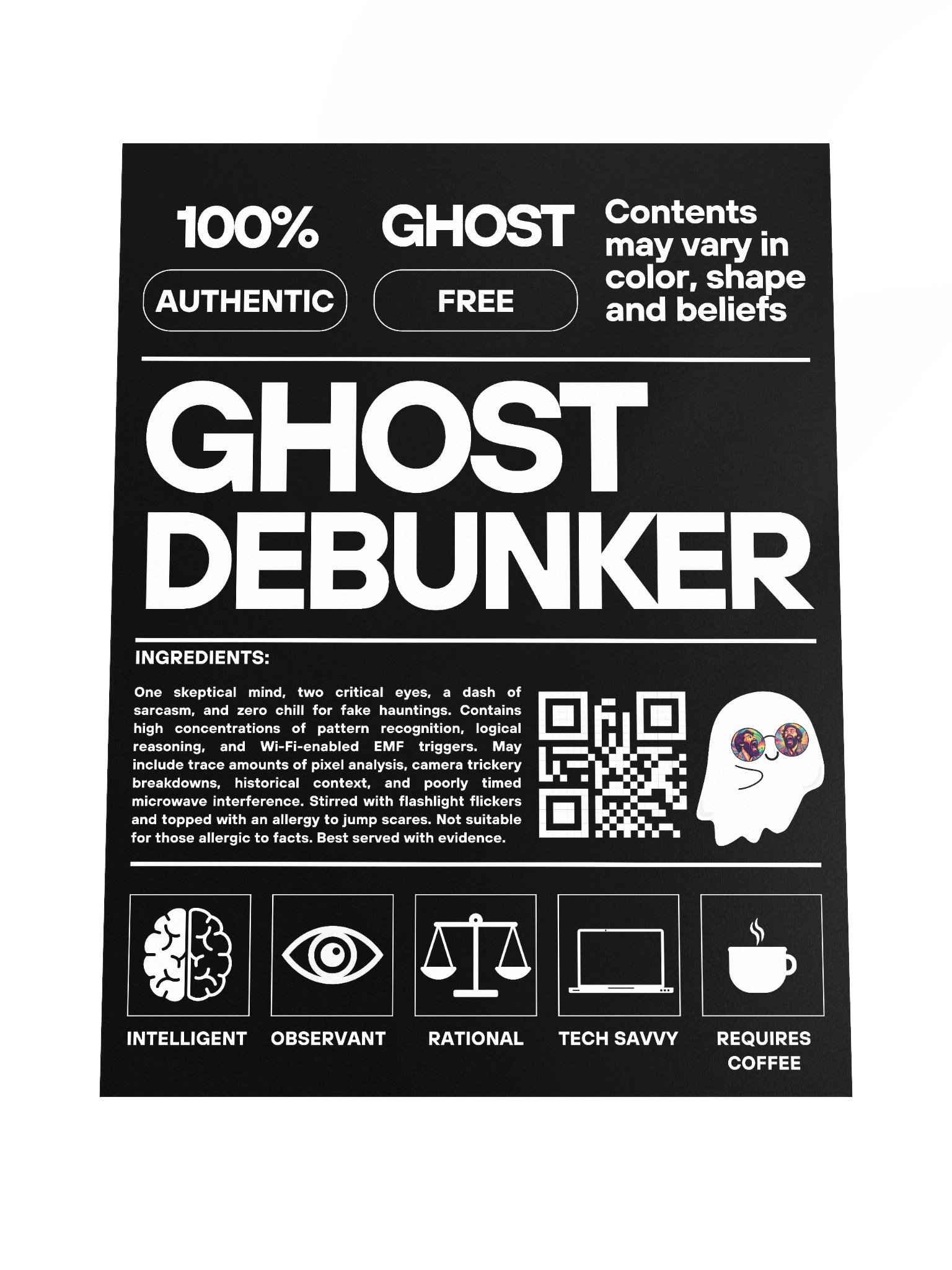Ghost Debunker Satirical Poster product image (4)