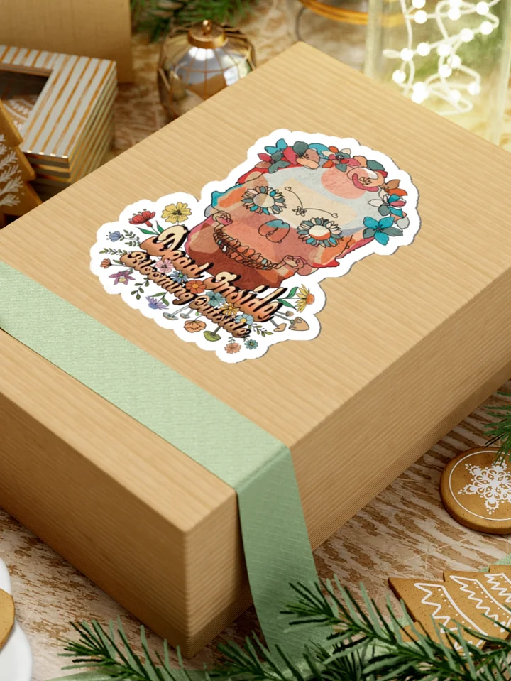 Sugar Skull Sticker - Dead Inside Blooming Outside product image (1)