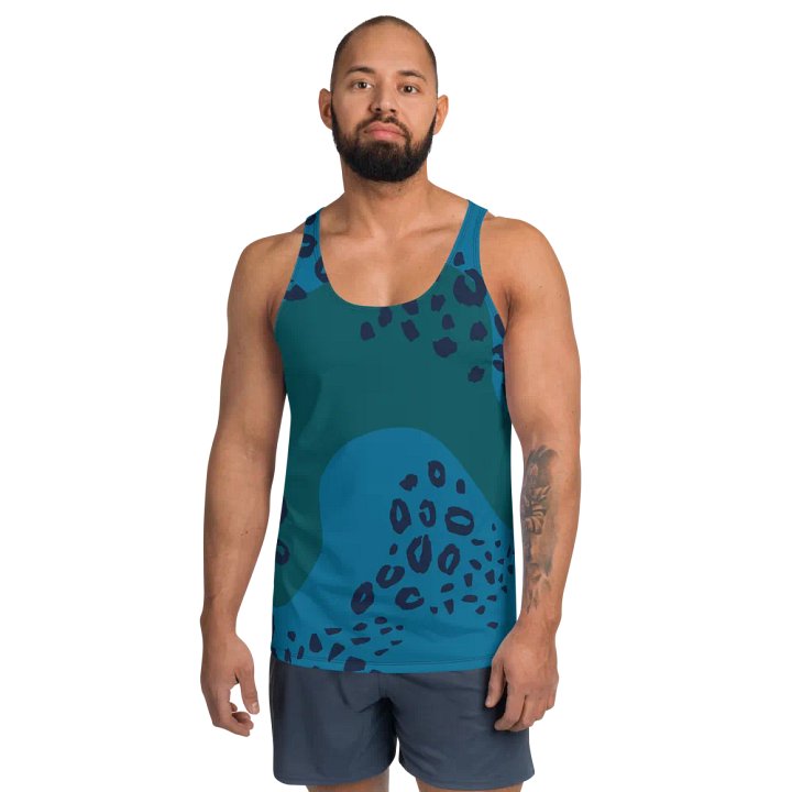 Wild Blue Camo All-Over Tank Top product image (1)