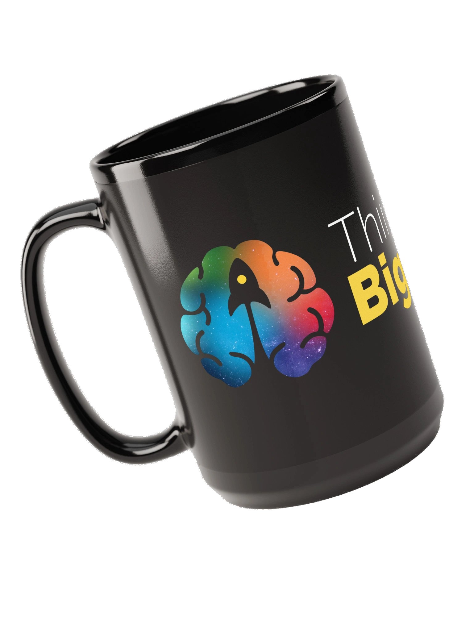 Think Bigger Black Mug - 15 oz product image (3)