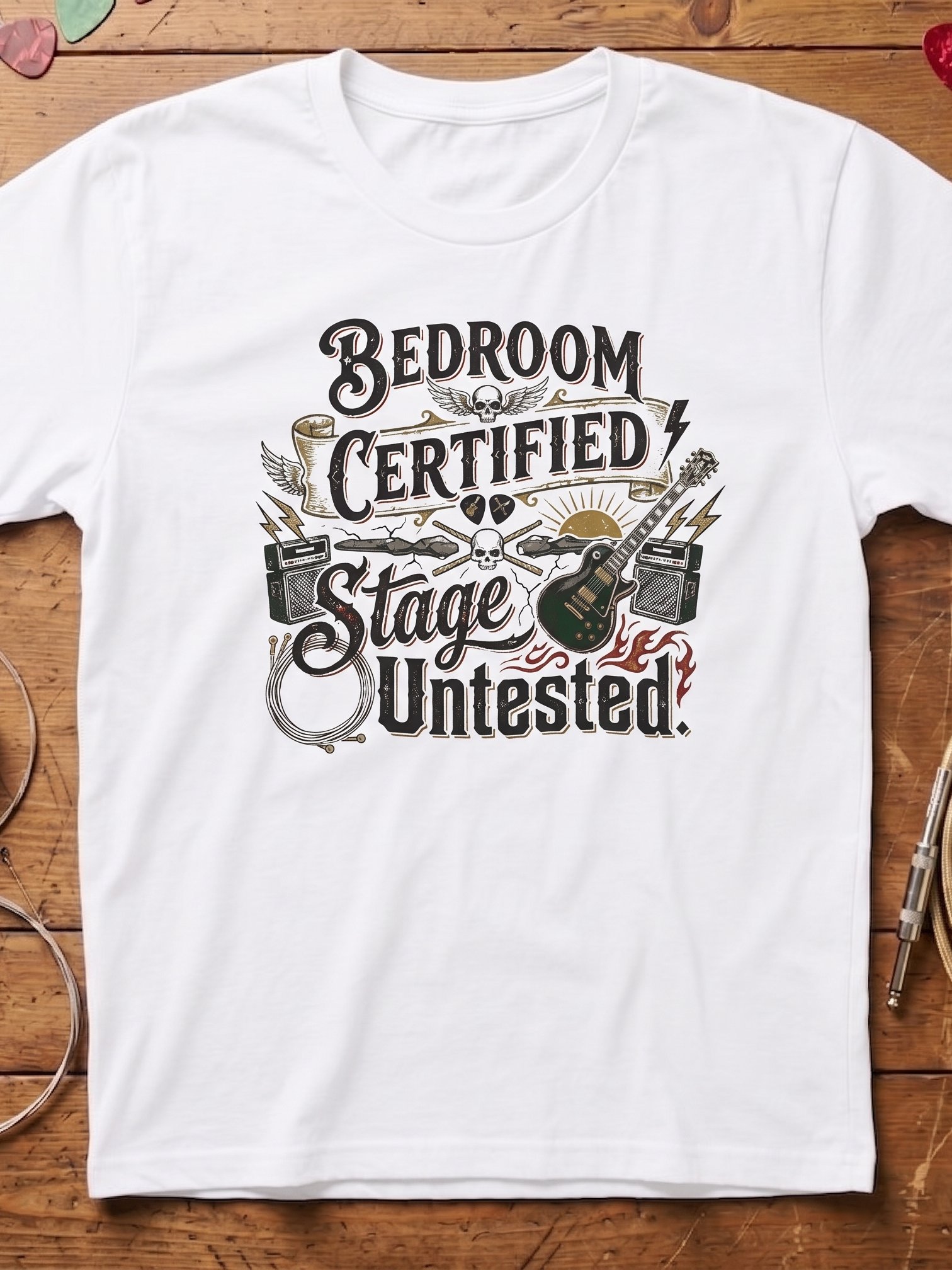 Bedroom Certified - Funny Guitar T-Shirt product image (1)