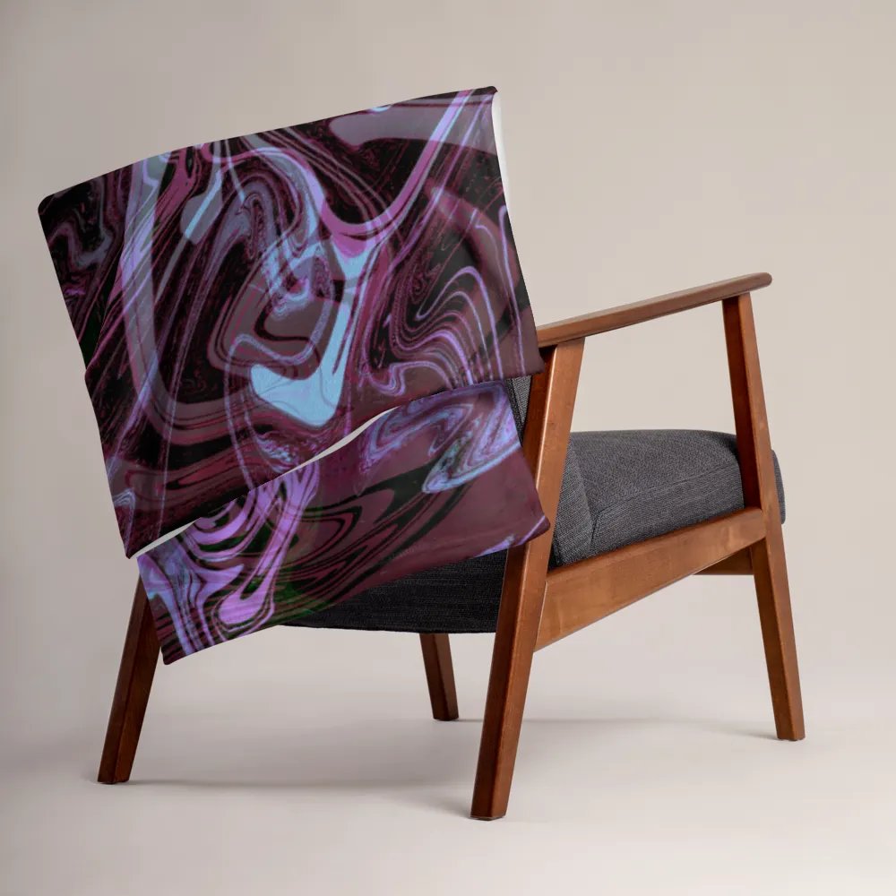 Pink, Black and Blue Swarm Pattern Urban Design Throw Blanket product image (15)