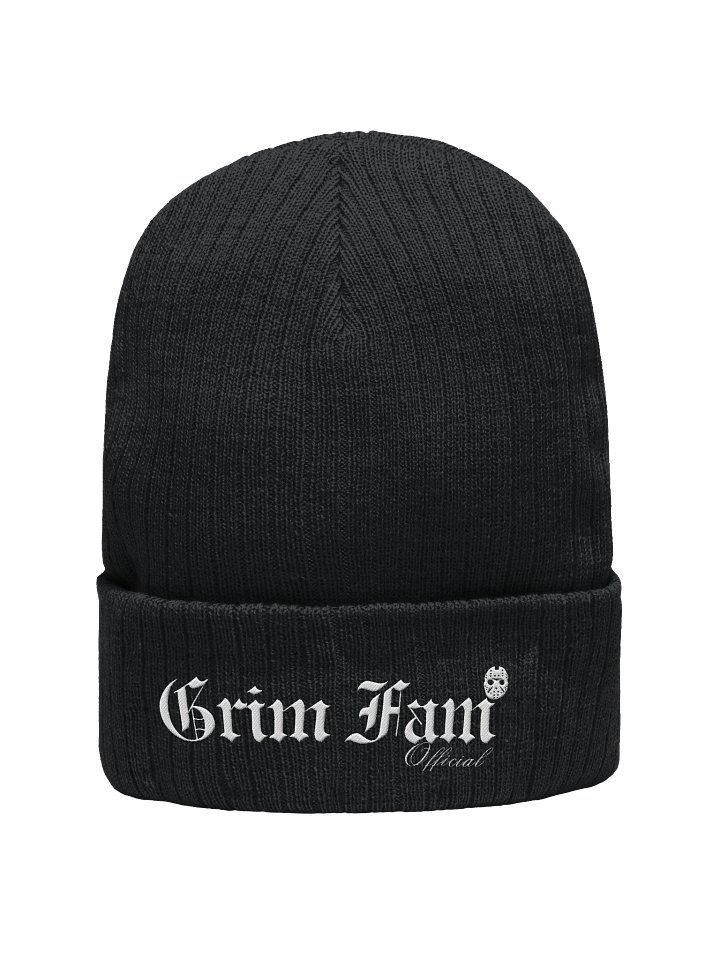 GrimFam Official Beanie #1 - White writing - Avail in all colors product image (2)