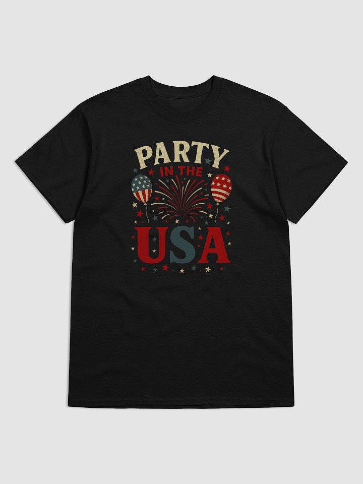 Party in the USA Shirt – Funny 4th of July Fireworks & Balloon Tee product image (1)