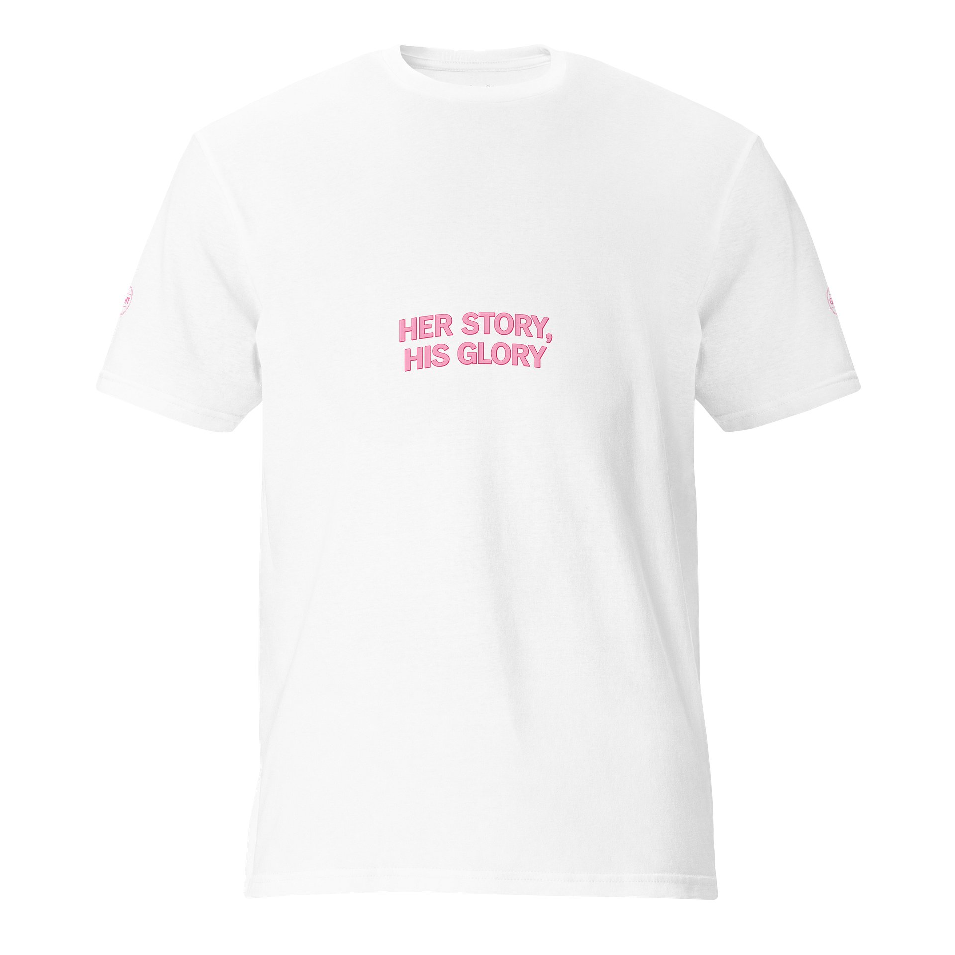 HER STORY, HIS GLORY White T-Shirt – Faith-Based Minimal Tee | GBMT Collection by Anthony Johnson Sr product image (1)