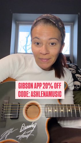 Want 20% of the Gibson App? You’re in luck. Use my code ASHLENAMUSIC for a sweet deal on a yearly subscription. #gibson #gibs...