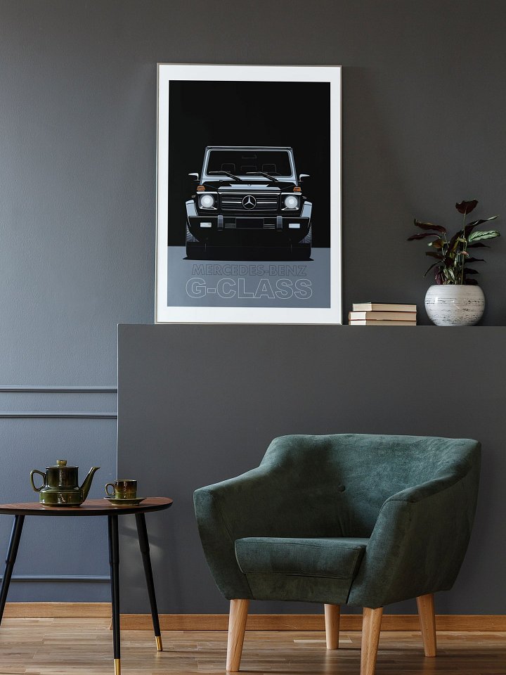 Mercedes-Benz G-Class Poster, Off-Road Luxury SUV Art Print, Car Enthusiast Wall Decor, Iconic G-Wagon Illustration, Automotive Poster product image (2)