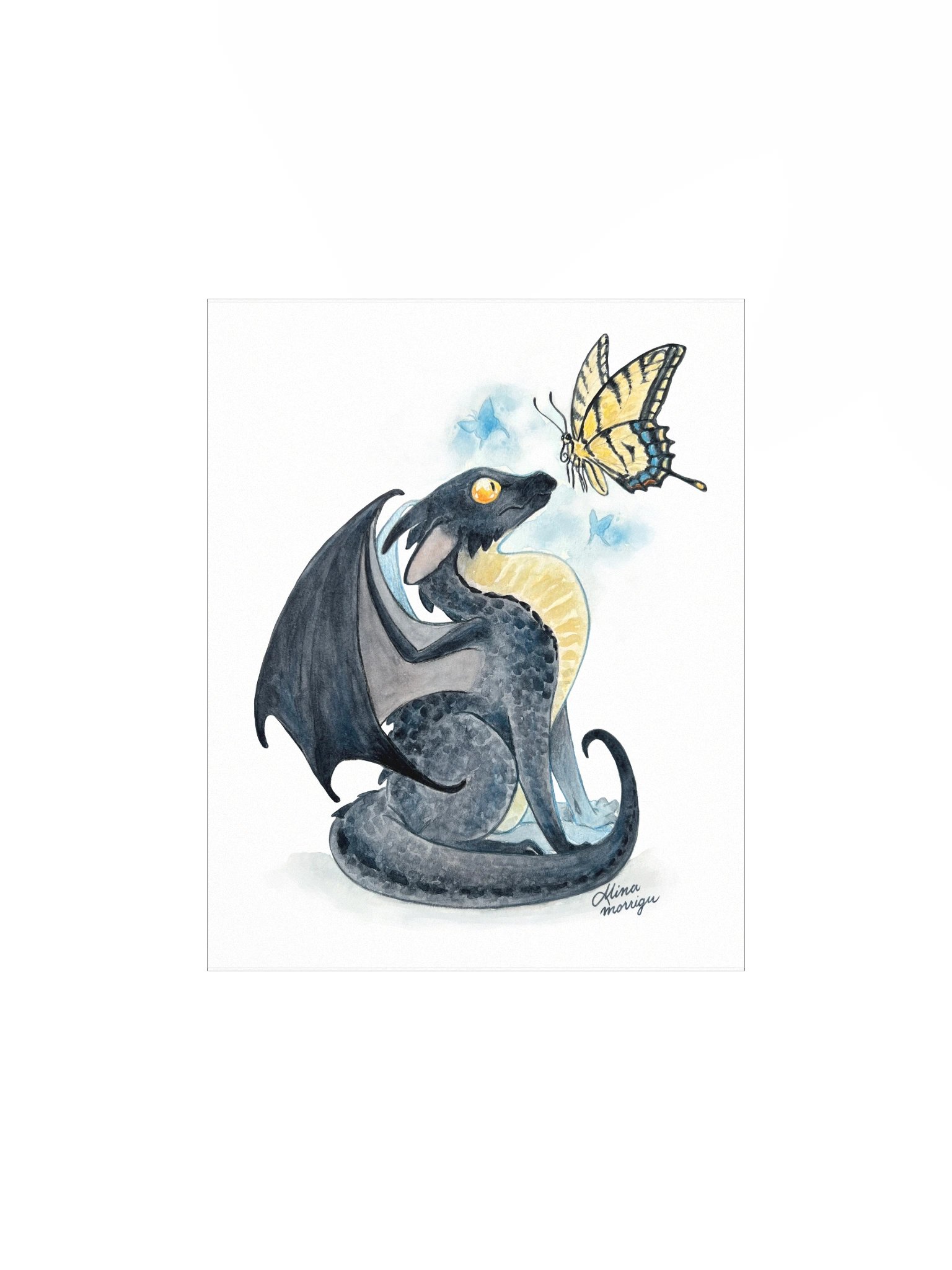 Dragon And Butterfly Print product image (1)