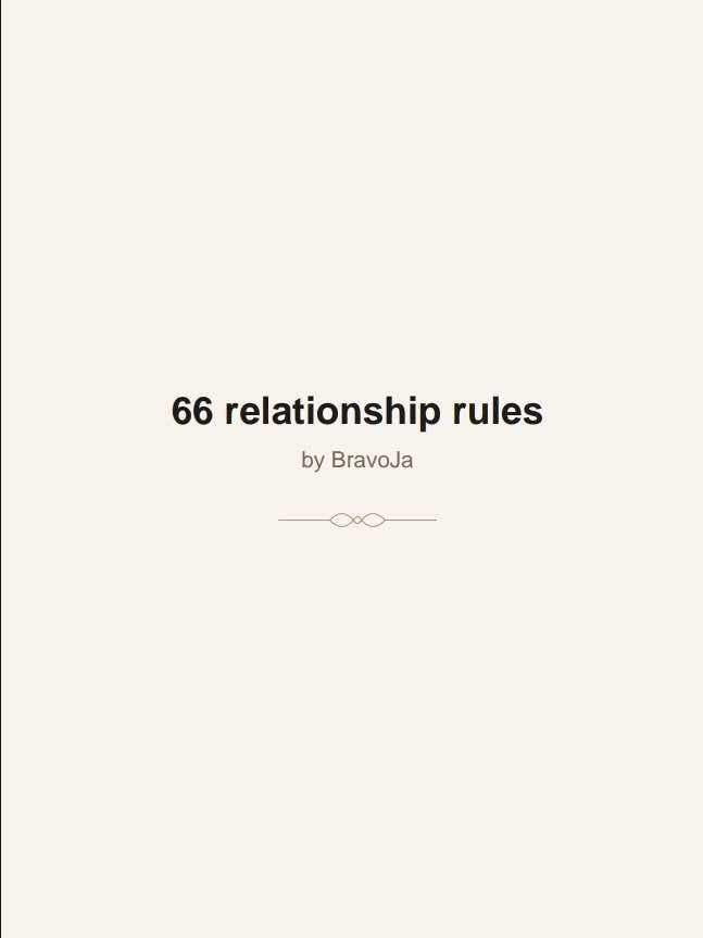 66 RELATIONSHIP RULES by BravoJa product image (1)