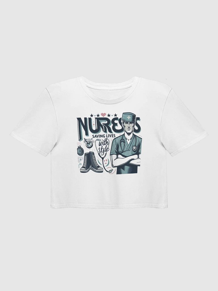 Stylish Nurse: Nurse's Saving Lives Crop Top product image (4)