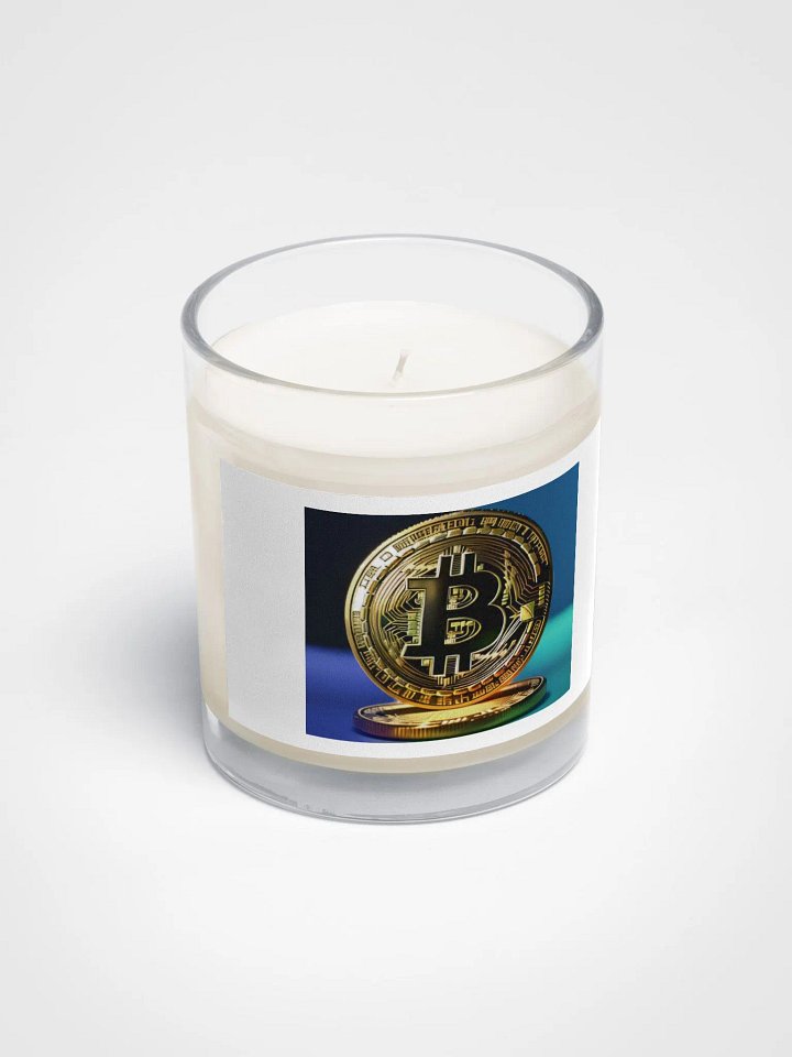 Bitcoin Soy Wax Candle - Clear Glass Jar (Lower Price) product image (2)