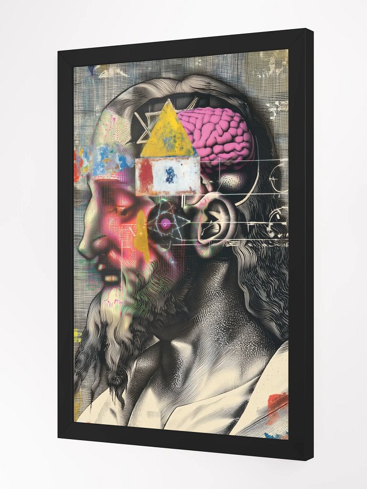 Surreal Jesus Christ Vibrant Ayous Wood Framed Poster product image (2)