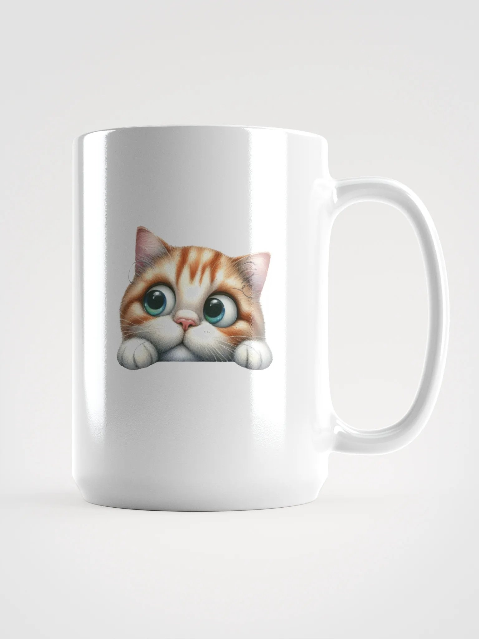 Curious Cat Cartoon Mug product image (1)