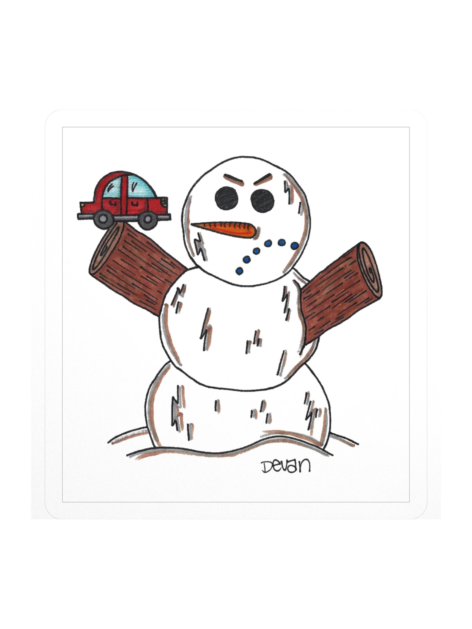 Snow Peeps: Muscles Sticker product image (1)