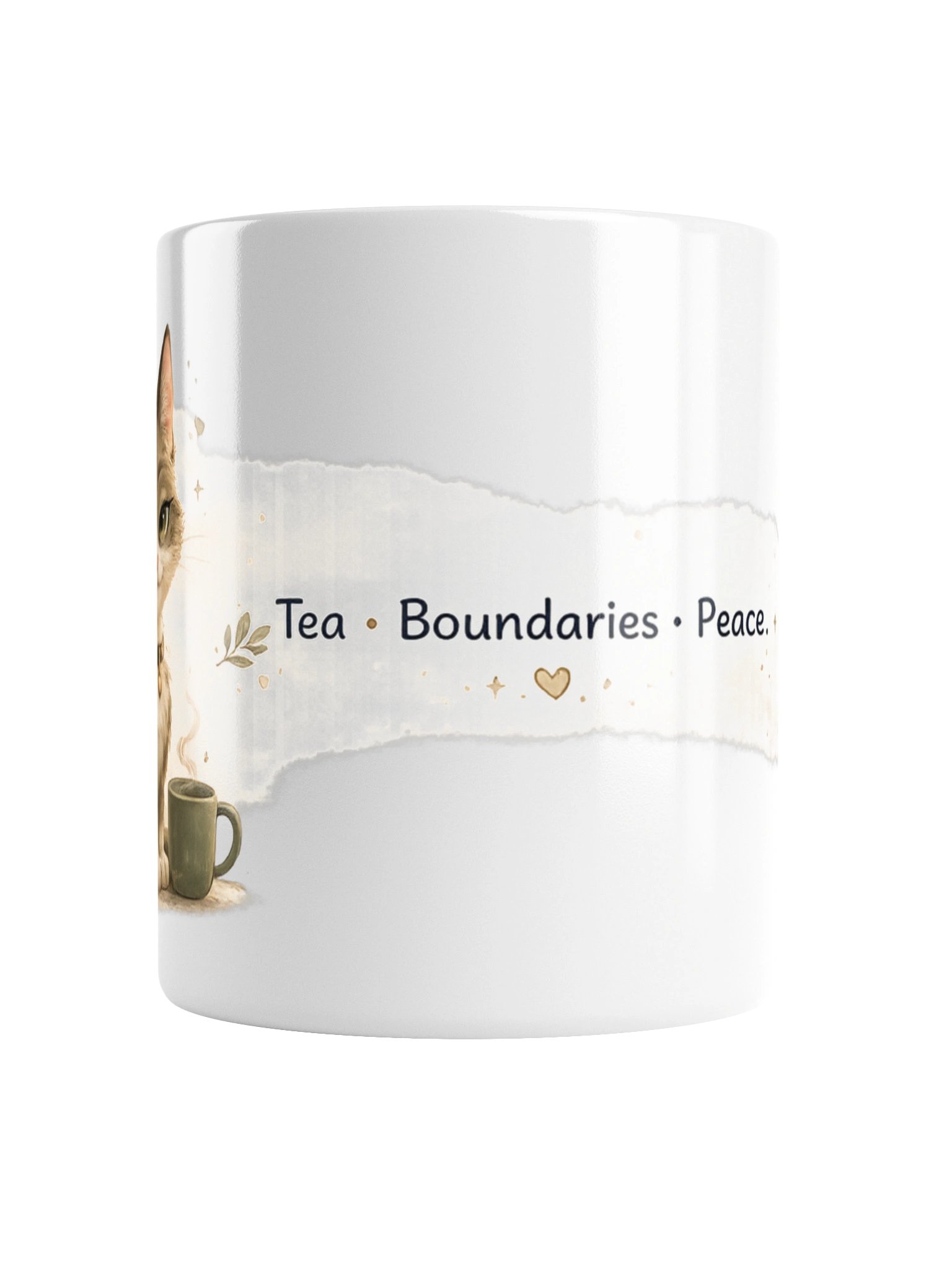 Olive Tea Boundaries Peace Kitten Mug product image (5)