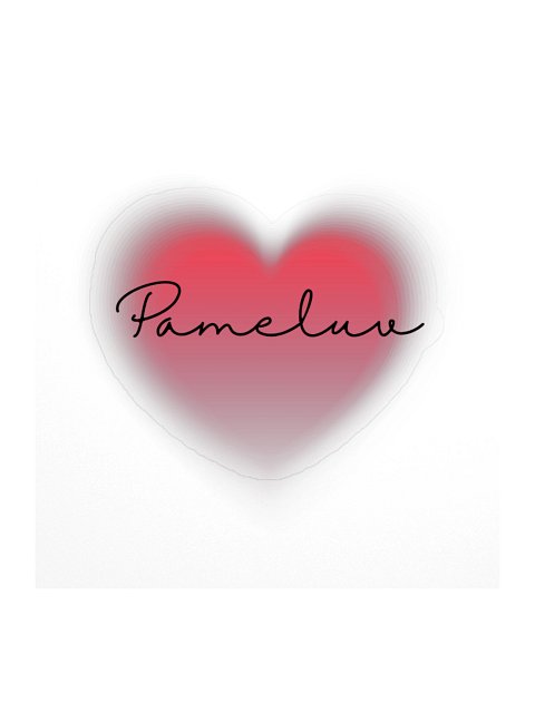 Pameluv Pink Heart Kiss Cut Sticker product image (1)