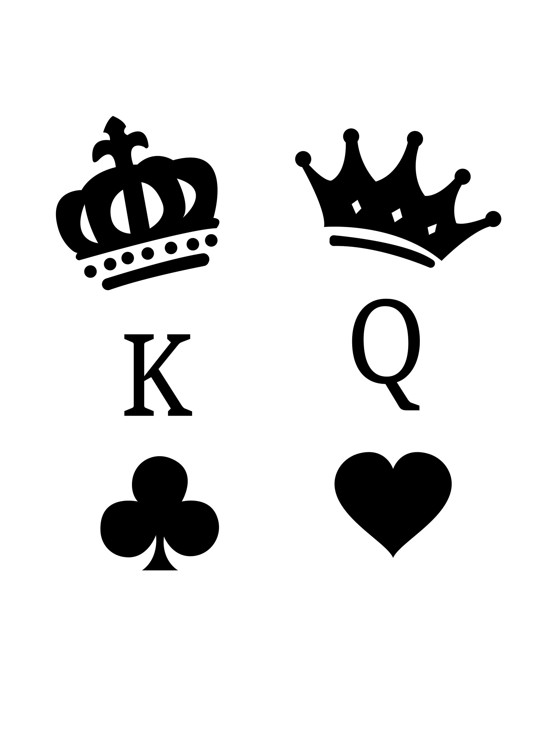 King and Queen SVG, his queen her king svg, Vector, Crown Svg, k and q, poker, Silhouette, Cricut Cutting File. product image (2)