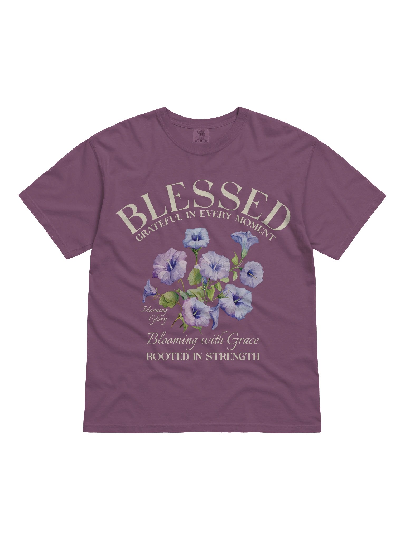 September Blessed Morning Glory Flower Shirt – Blooming with Grace, Rooted in Strength Graphic Tee product image (4)