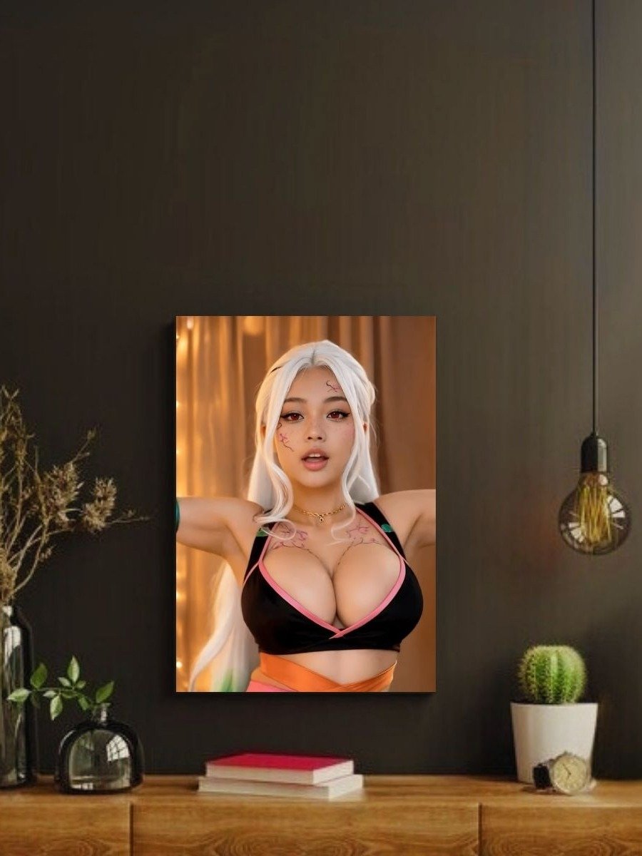 Cosplay Corner x Wavebunny.exe 8x10 Metal Print | Daki White Hair Cosplay product image (2)
