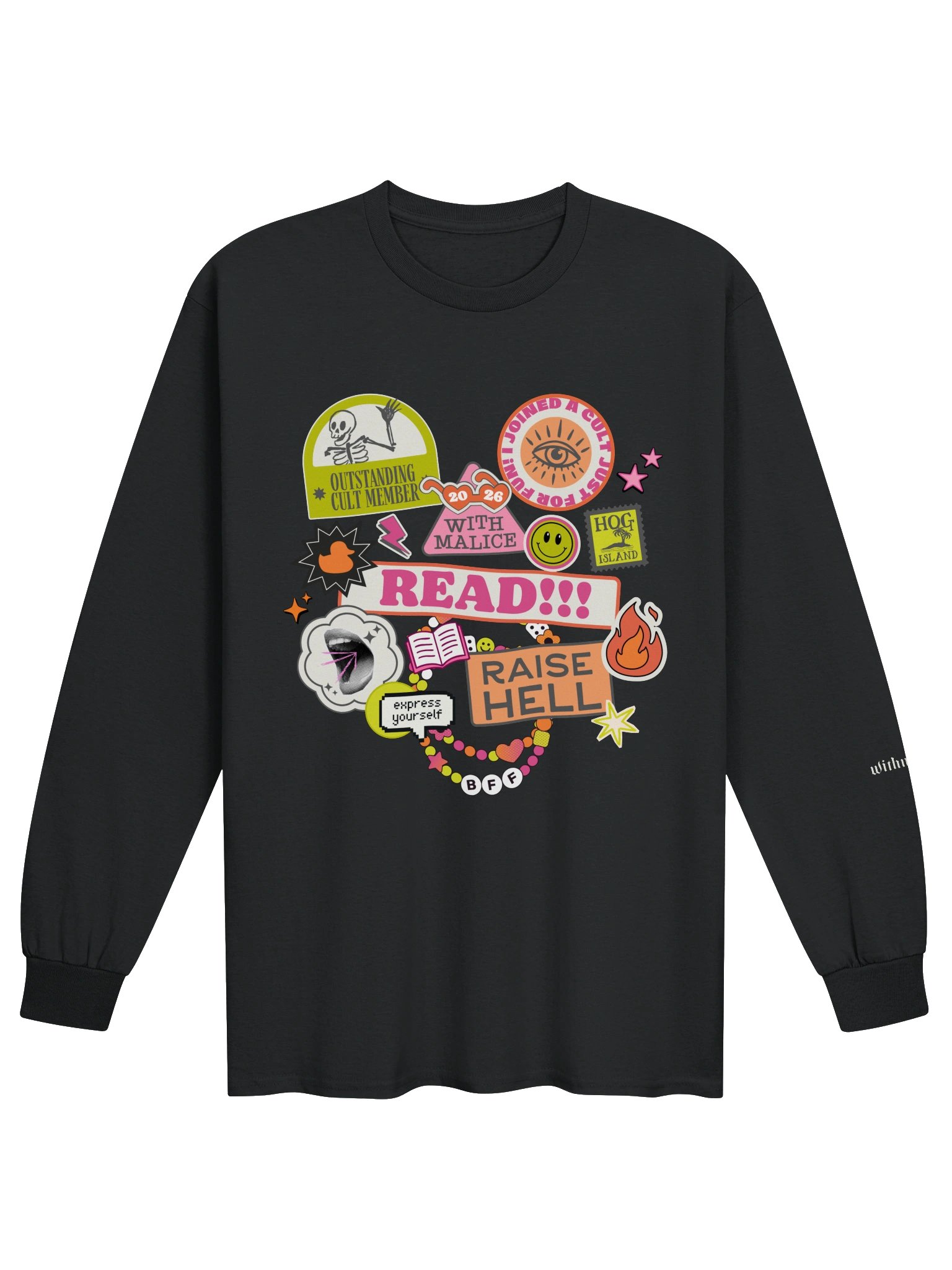 read & raise hell sticker long sleeve product image (2)
