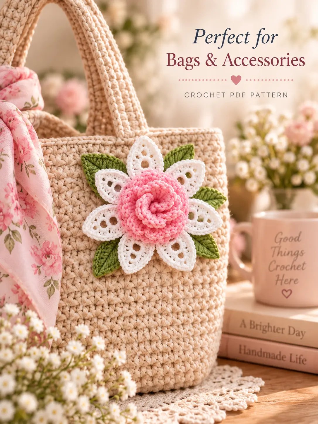 Crochet Flower & Rose PDF Pattern product image (3)