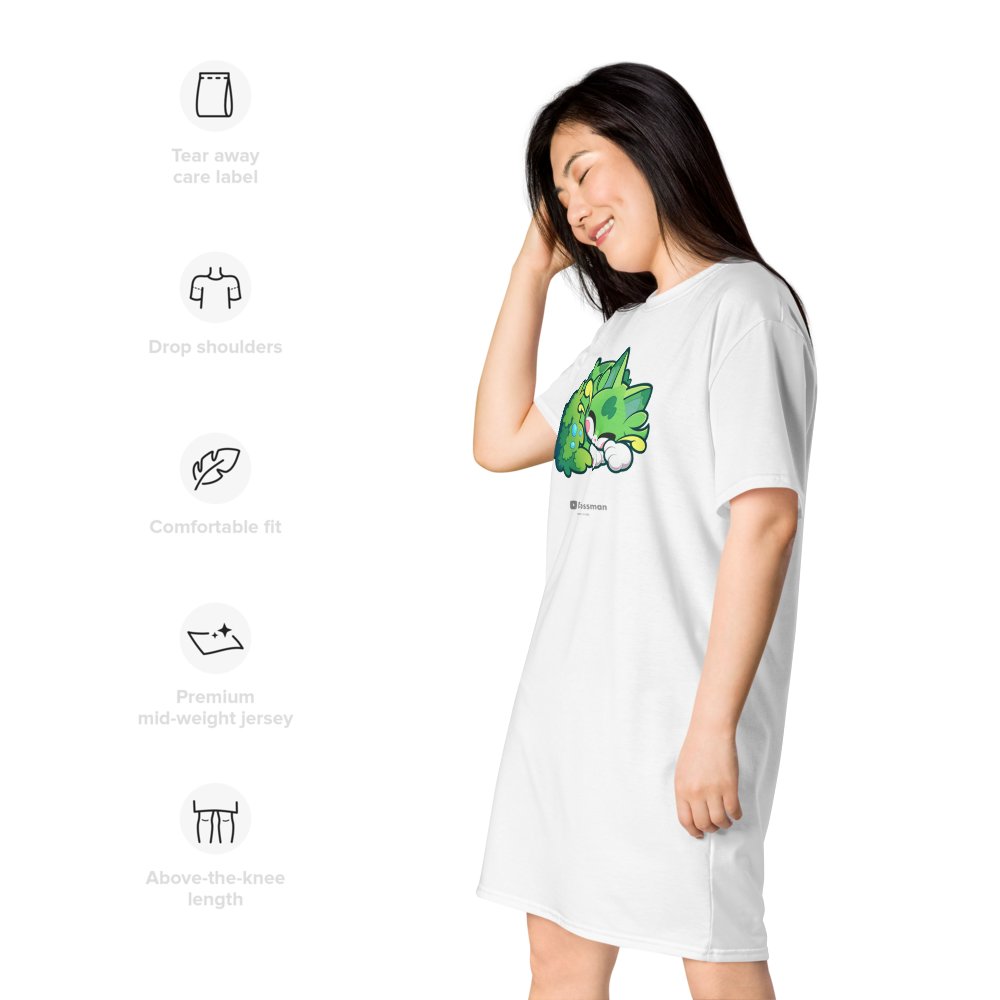 Sleeping Chloe • T-shirt Dress (White) product image (3)