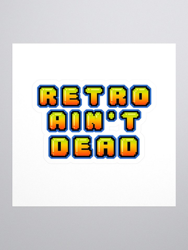 Retro Ain't Dead 8-Bit Kiss Cut Stickers product image (1)