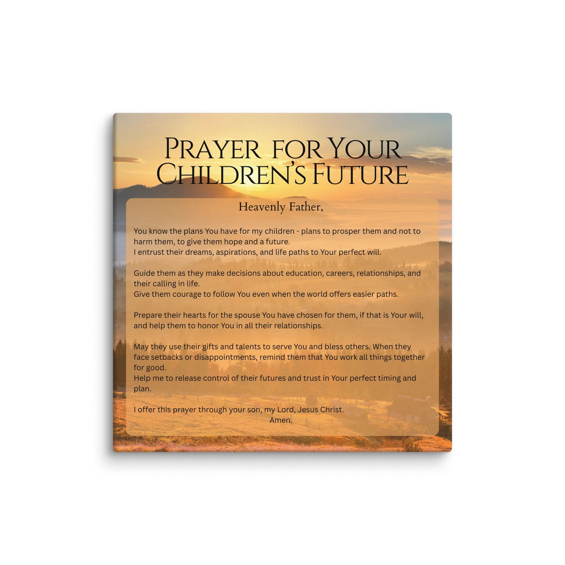 Prayer for your Children's Future - Canvas product image (12)