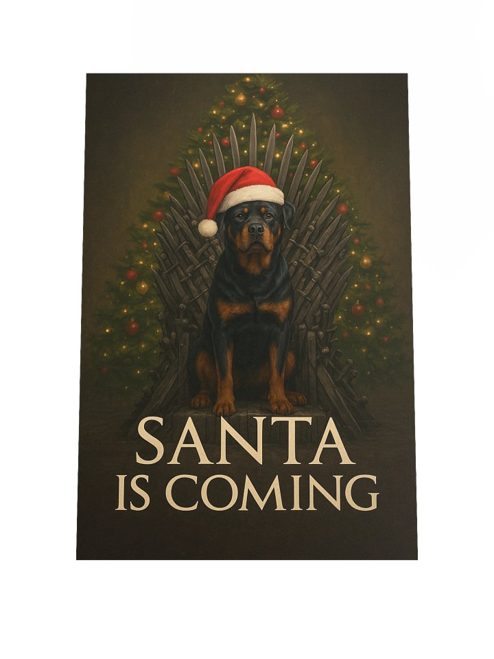 Santa is Coming - Rottweiler Poster product image (2)