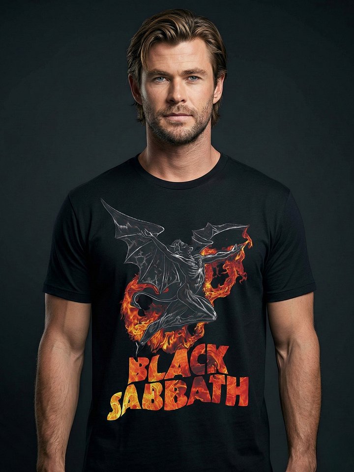 Black Sabbath Fire Demon T-Shirt | Paranoid Era Dark Art Graphic Tee | Ozzy Osbourne Tony Iommi Heavy Metal Collector Band Shirt product image (1)