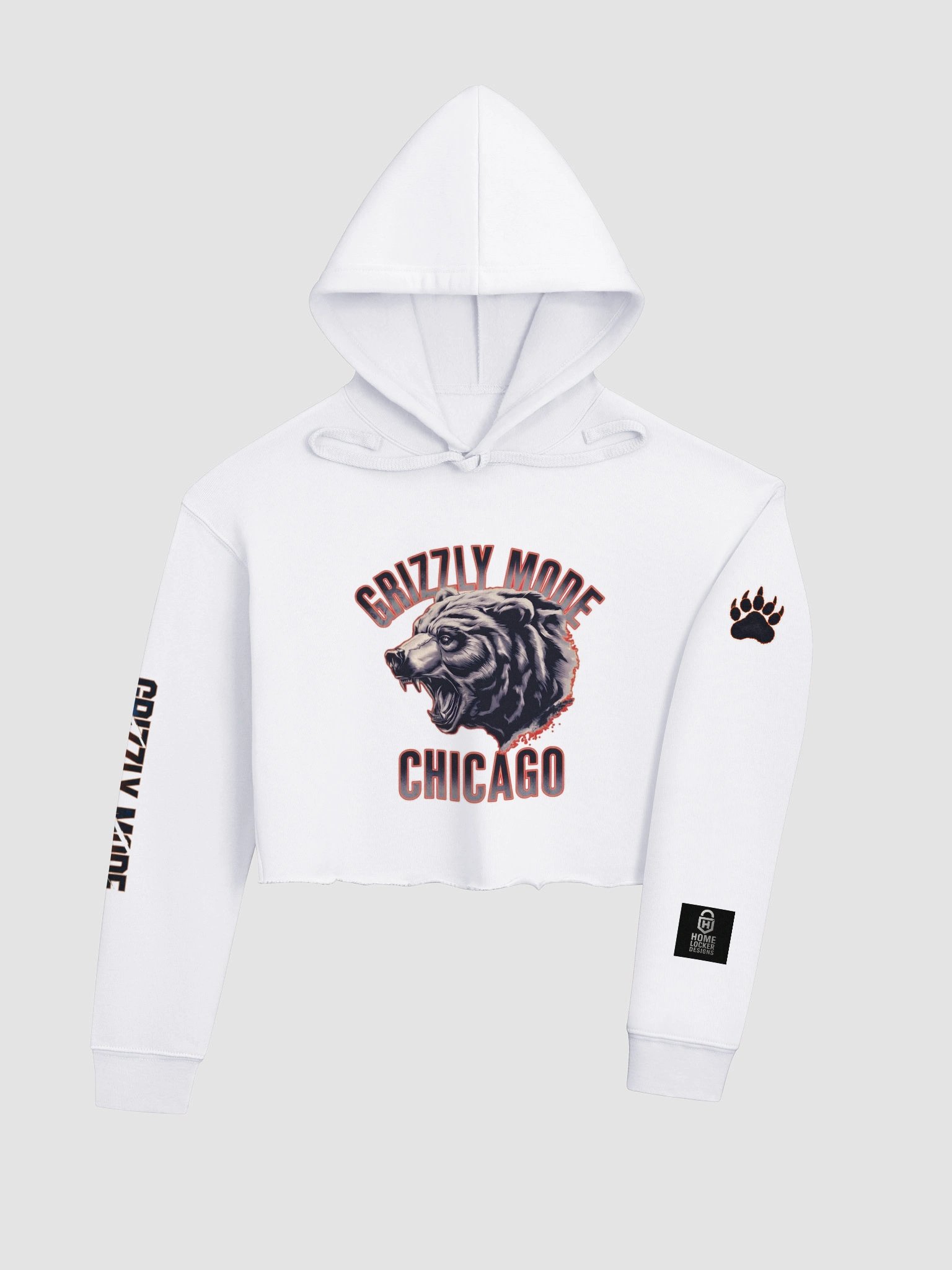 Grizzly Mode™ Women's Fleece Crop Hoodie | Chicago | Football | Home Locker product image (4)