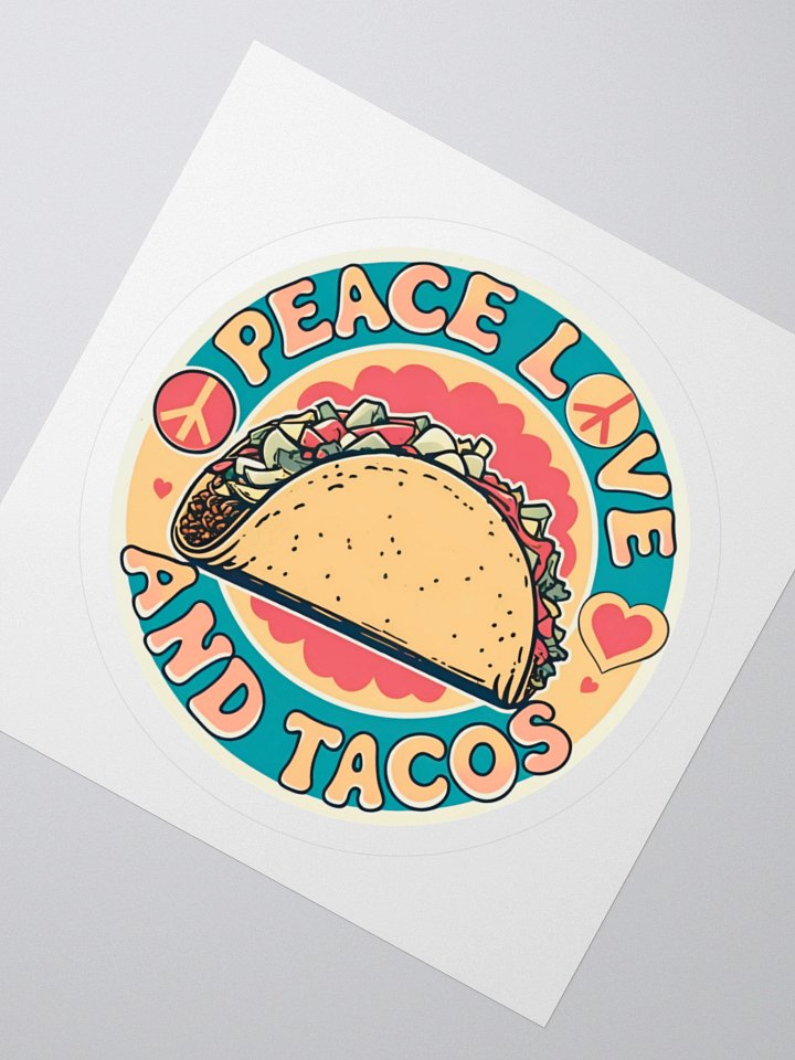 Peace, Love, and Taco Vibes Kiss Cut Sticker product image (5)