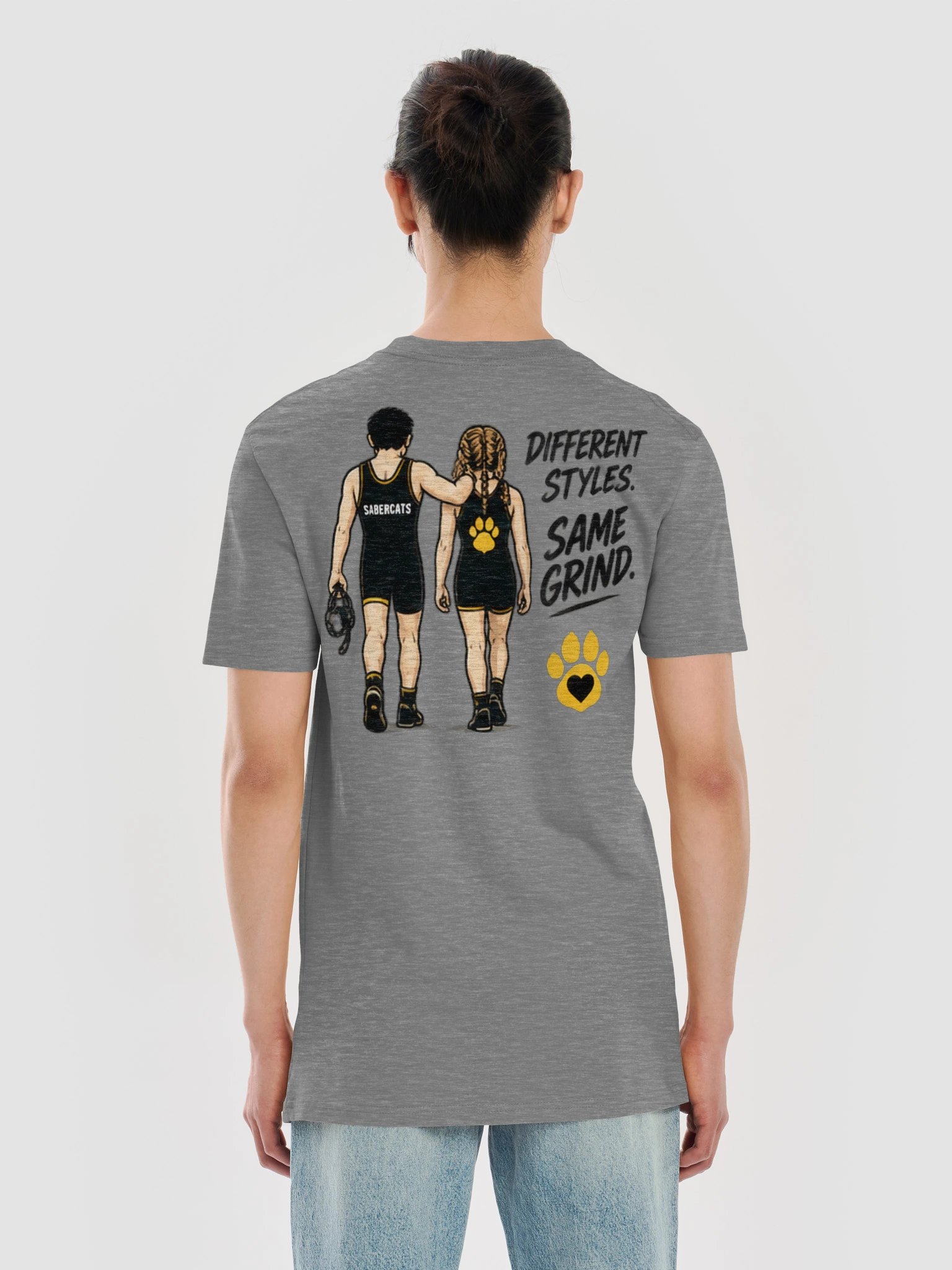 SABERCATS Different Styles Same Grind Wrestling Tee product image (33)
