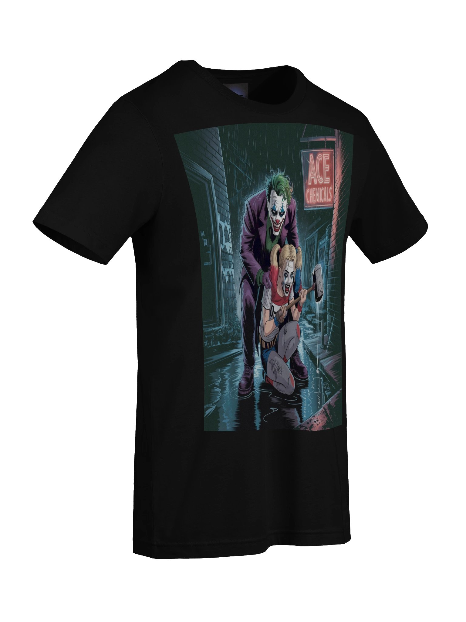 Joker & Harley Quinn 'Ace Chemicals' Rainy Hammer Supersoft T-Shirt product image (9)