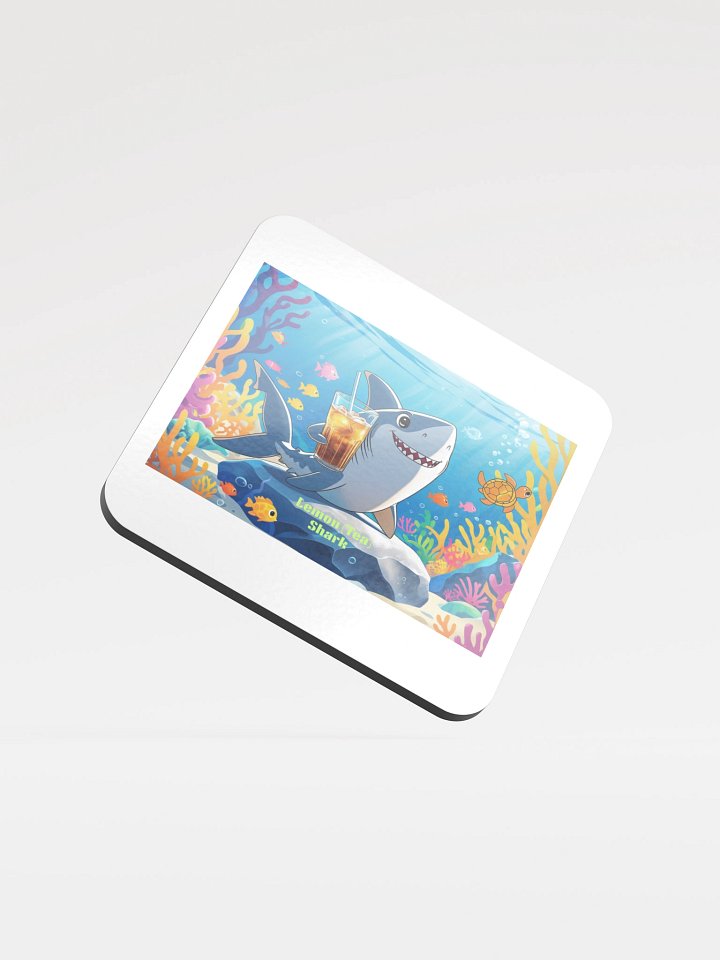 Lemon "Tea" Shark Cork Coaster product image (1)