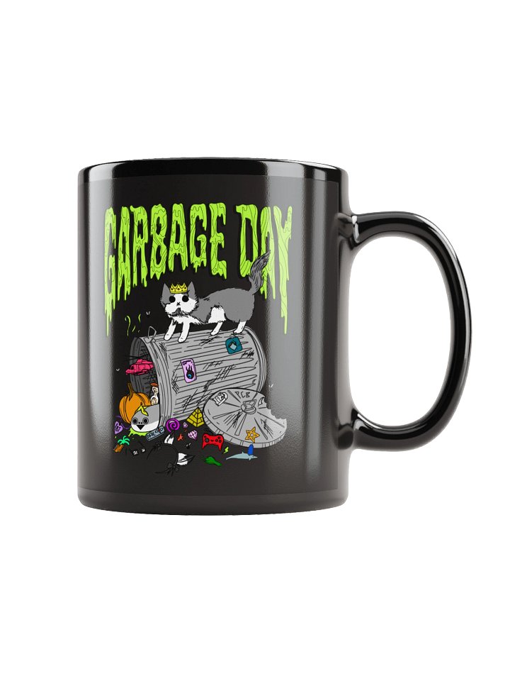garbage day mug (black) product image (1)
