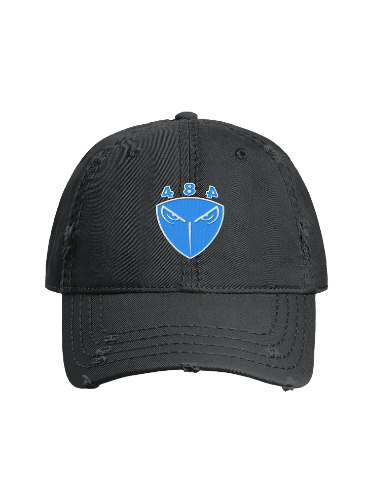 484 Face Logo Distressed Dad Hat-Embroidered product image (1)