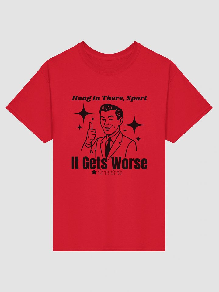 Hang in There, Sport – 1-Star Review Graphic Tee – Dark Humor Gildan Heavyweight Tee product image (4)