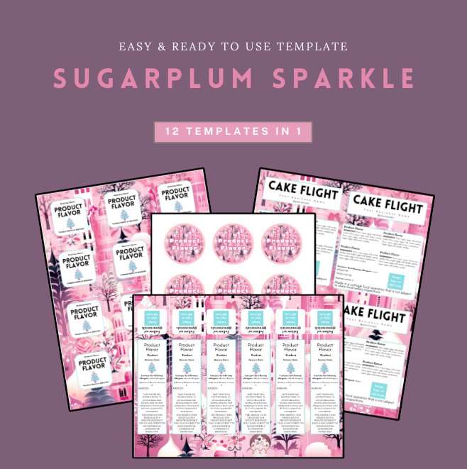 Sugarplum Sparkle Label Templates Bundle product image (1)