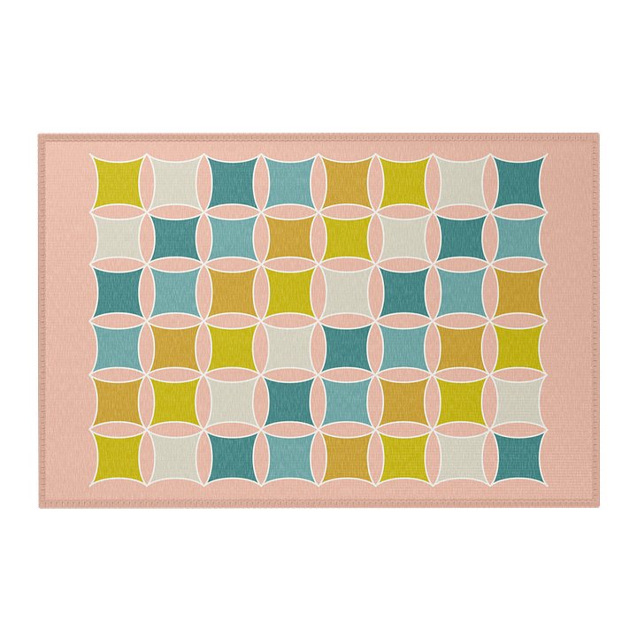 Mid Modern Century Inspired Chenille Area Rug - Light product image (1)