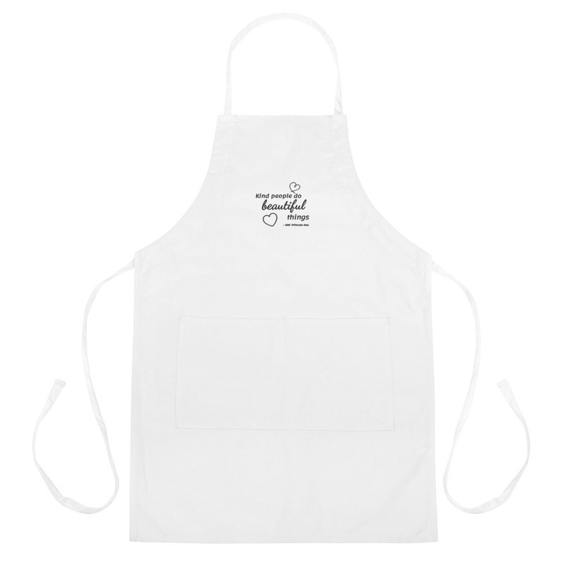 Kind people...APRON - White with black text product image (1)