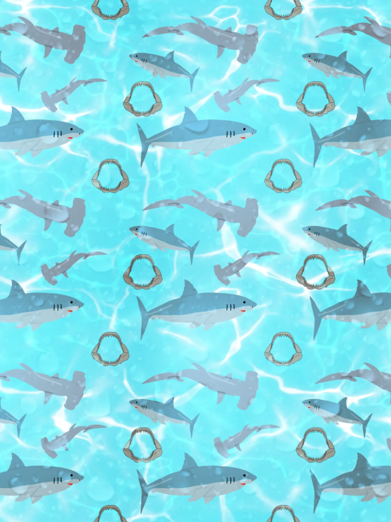 Sharks Seamless Pattern product image (1)