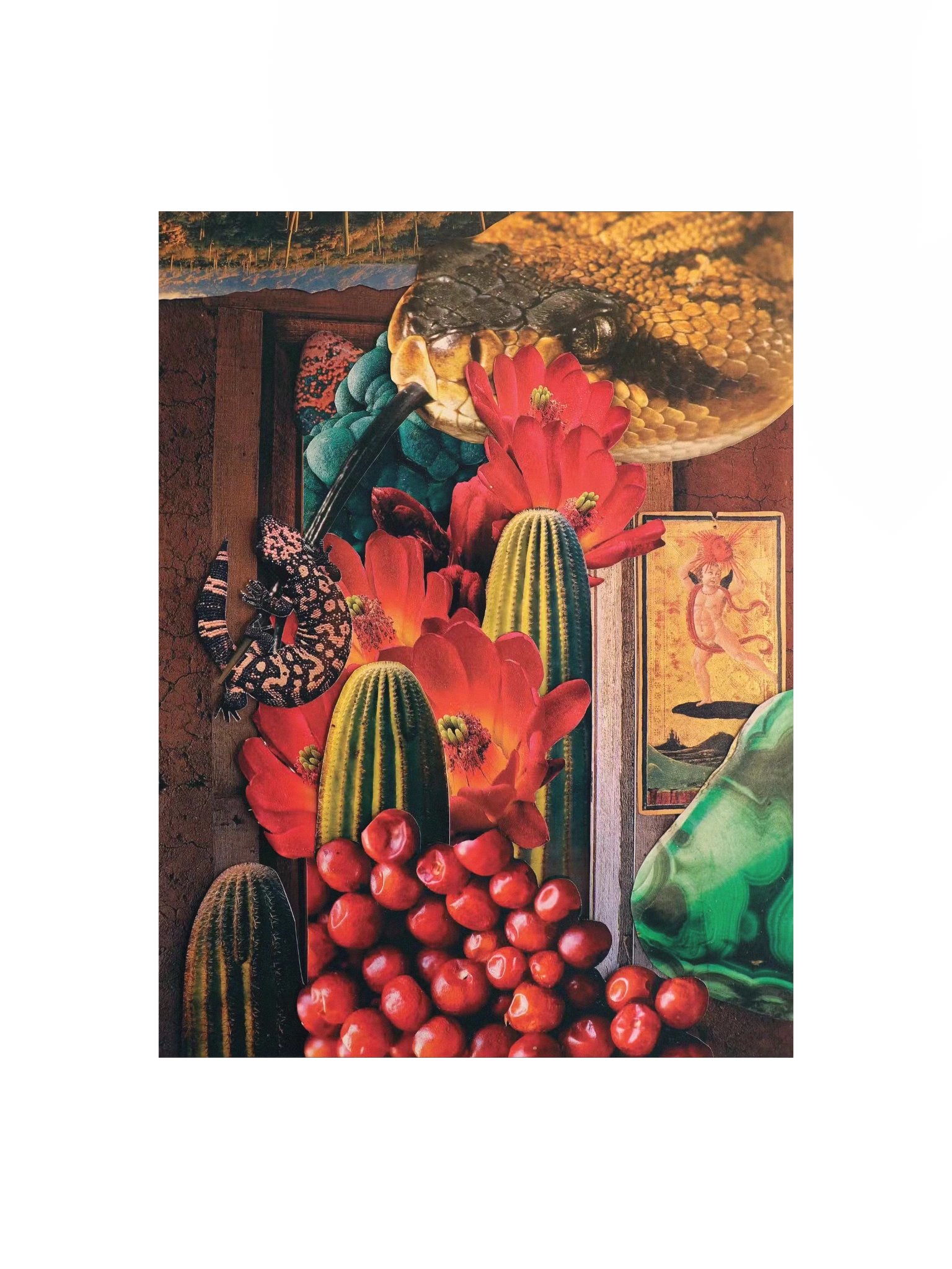 "desert guardians" 12"x16" collage print product image (3)