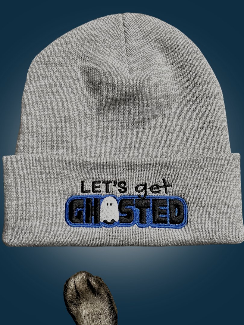 “Let’s Get Ghosted” Embroidered Beanie product image (1)