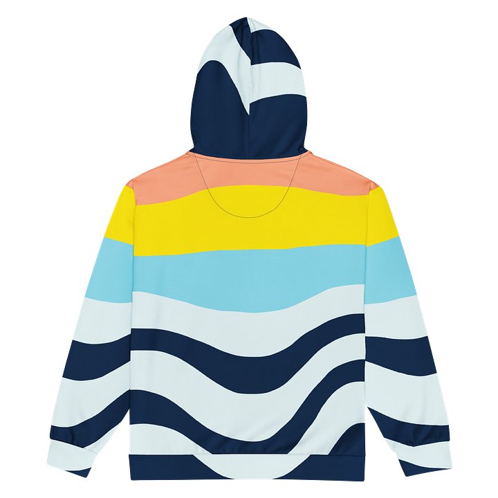 Abstract Wave Horizon Zip Hoodie product image (2)
