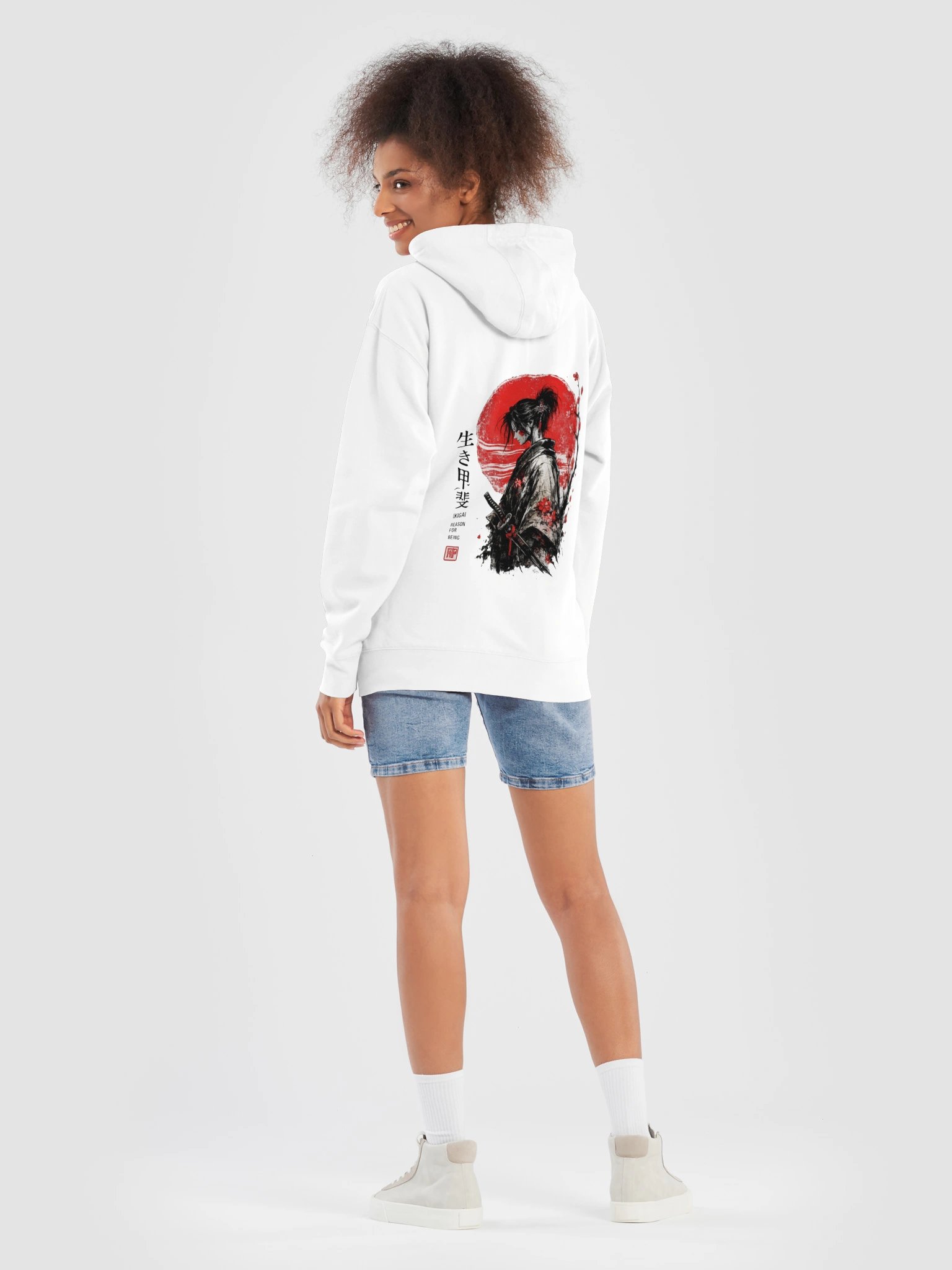 Samurai Sunset Hoodie — Japanese Kanji Warrior Graphic Sweatshirt product image (6)
