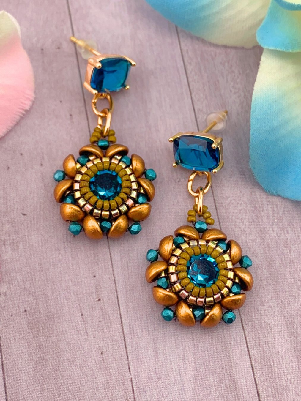 Beading Pattern - Lakeside Tea Earrings product image (5)